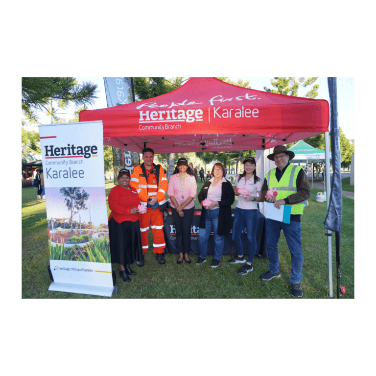 Heritage Community Branch Karalee team at sponsor tent